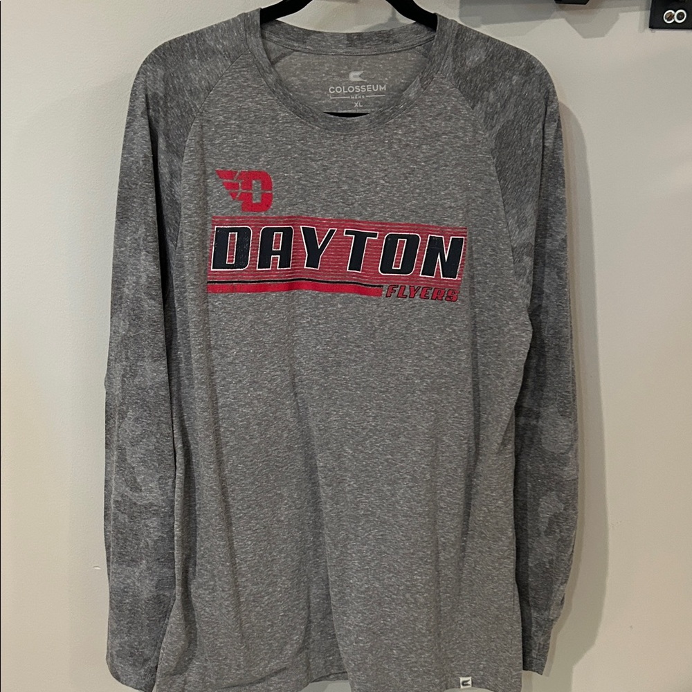 Colosseum Gray Dayton Flyers Long Sleeve Tee